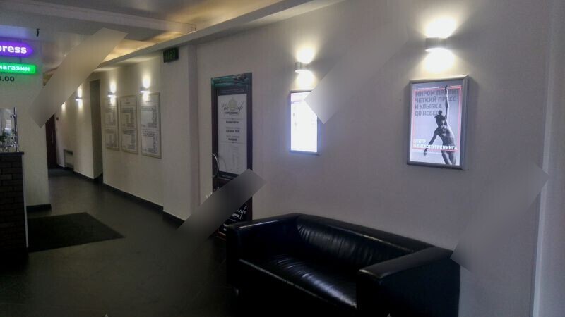 Фотография рекламного носителя, тип: Лайтбокс, адрес: Бизнес-центр «Мануфактура», Цветочная ул., д.25, лит.А, Санкт-Петербург, Россия. Сторона/вариант №657535