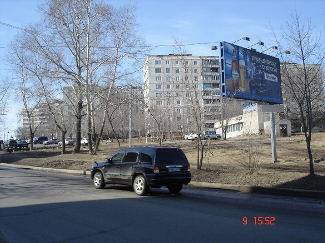 Фотография рекламного носителя, тип: Билборд 3x6, адрес: Шелеста ул., Хабаровск, Хабаровский край, Россия. Сторона A №482319