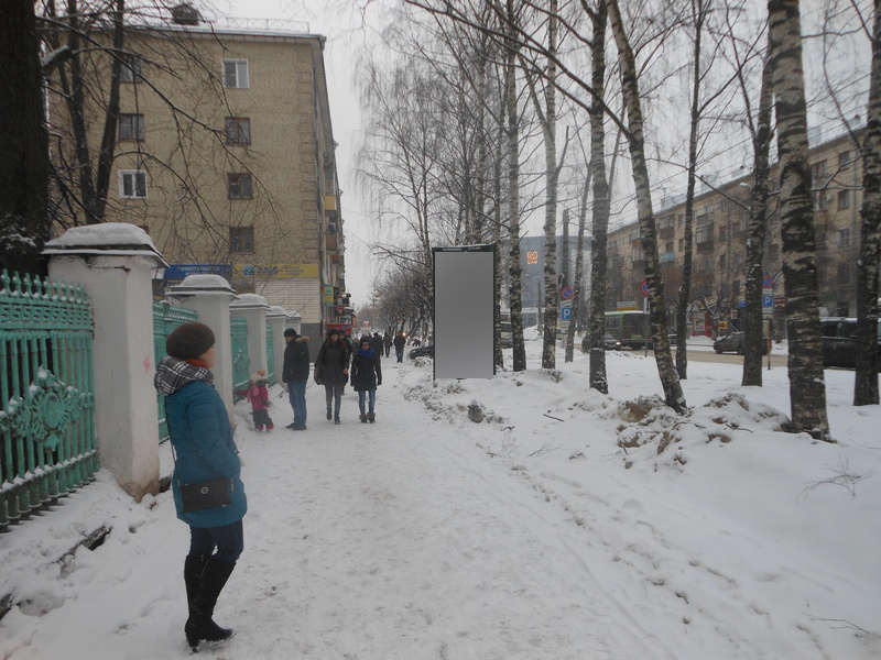 Фотография рекламного носителя, тип: Пиллар 3x1.4, адрес: Воровского ул., д.44, Киров, Кировская область, Россия. Сторона А №632476