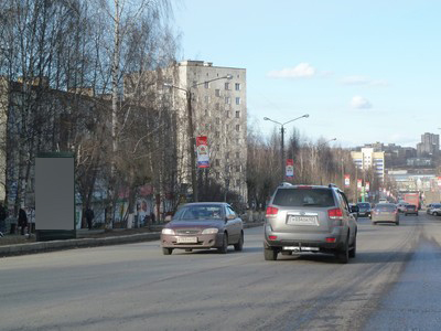 Фотография рекламного носителя, тип: Пиллар 3x1.4, адрес: Лепсе ул., д.61, Киров, Кировская область, Россия. Сторона В №632556