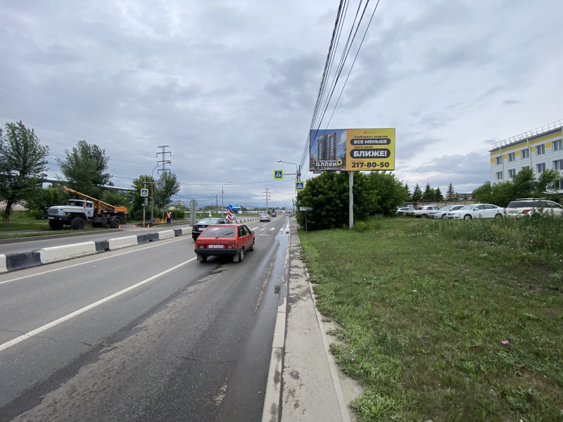 Фотография рекламного носителя, тип: Билборд 3x6, адрес: Глинки ул., д.37ж, Красноярск, Красноярский край, Россия. Сторона А №780157