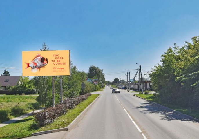 Фотография рекламного носителя, тип: Билборд 3x6, адрес: Рыбное г., Большая ул., напротив д.8А, Рязанская область, Россия. Сторона Б №1075600