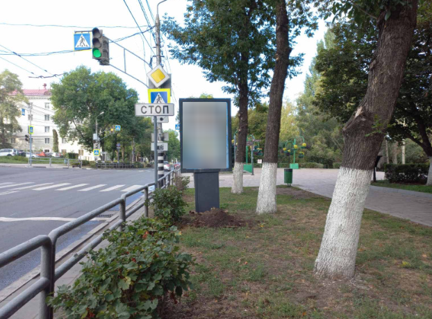 Фотография рекламного носителя, тип: Остановка 1.8x1.2, адрес: Волжский пр. Х Маяковского ул., Самара, Самарская область, Россия. Сторона А №1079294