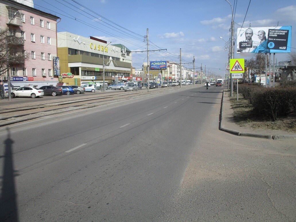 Фотография рекламного носителя, тип: Билборд 3x6, адрес: Терешковой ул., ост. Саяны, Улан-Удэ, Республика Бурятия, Россия. Сторона А №697154