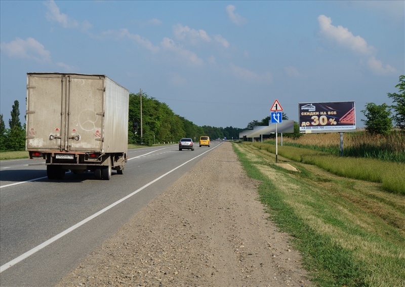 Фотография рекламного носителя, тип: Билборд 3x6, адрес: Темрюк-Краснодар-Кропоткин а/д, 113 150м, Краснодар, Краснодарский край, Россия. Сторона А №350964