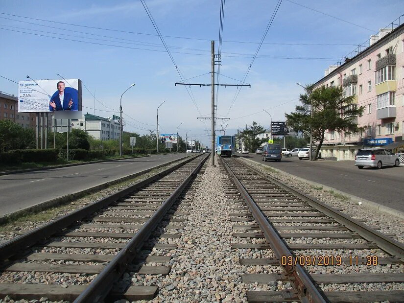 Фотография рекламного носителя, тип: Билборд 3x6, адрес: Терешковой ул., ост. Саяны, Улан-Удэ, Республика Бурятия, Россия. Сторона В №697155