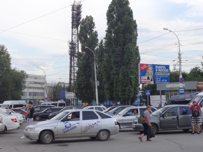 Фотография рекламного носителя, тип: Билборд 3x6, адрес: Аткарская ул., д.29 Х Б. Казачья ул., Саратов, Саратовская область, Россия. Сторона А №606809
