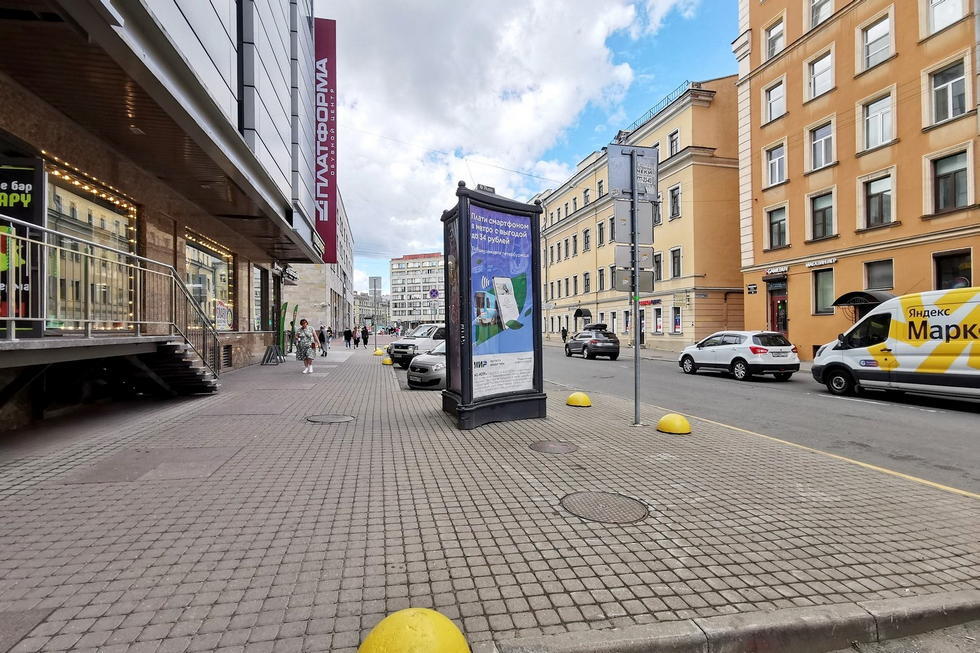 Фотография рекламного носителя, тип: Пиллар 3x1.4, адрес: Транспортный пер., д.1, Санкт-Петербург, Россия. Сторона Б №707018