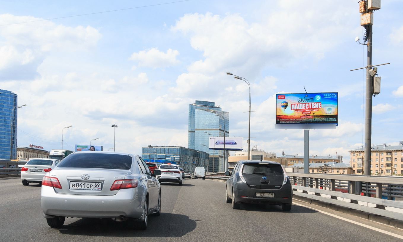 Фотография рекламного носителя, тип: Билборд 3x6, адрес: ТТК, Запад Х Кутузовский пр-т., Москва, Россия. Сторона Аh1-Аh4 №882673