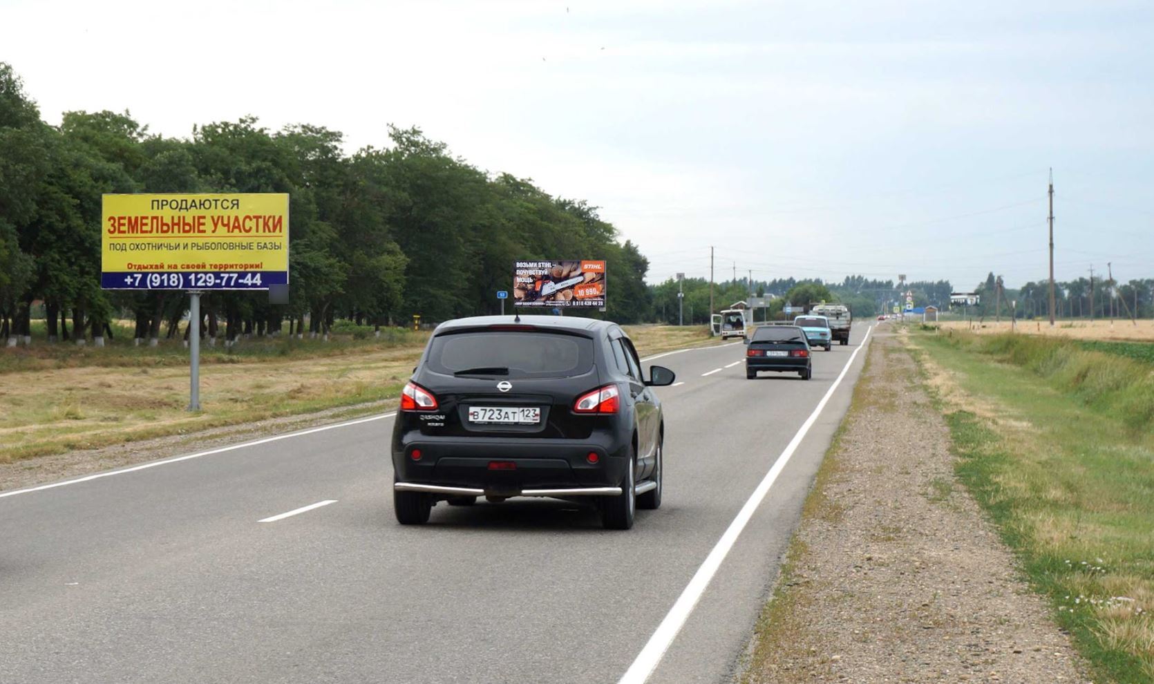 Фотография рекламного носителя, тип: Билборд 3x6, адрес: Славянск-Петровская-Ачуево а/д., 15 000м, Славянск-на-Кубани, Краснодарский край, Россия. Сторона Б №1028242