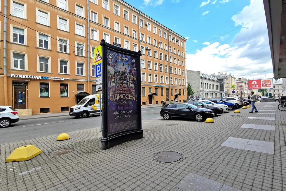 Фотография рекламного носителя, тип: Пиллар 3x1.4, адрес: Транспортный пер., д.1, Санкт-Петербург, Россия. Сторона С №707019