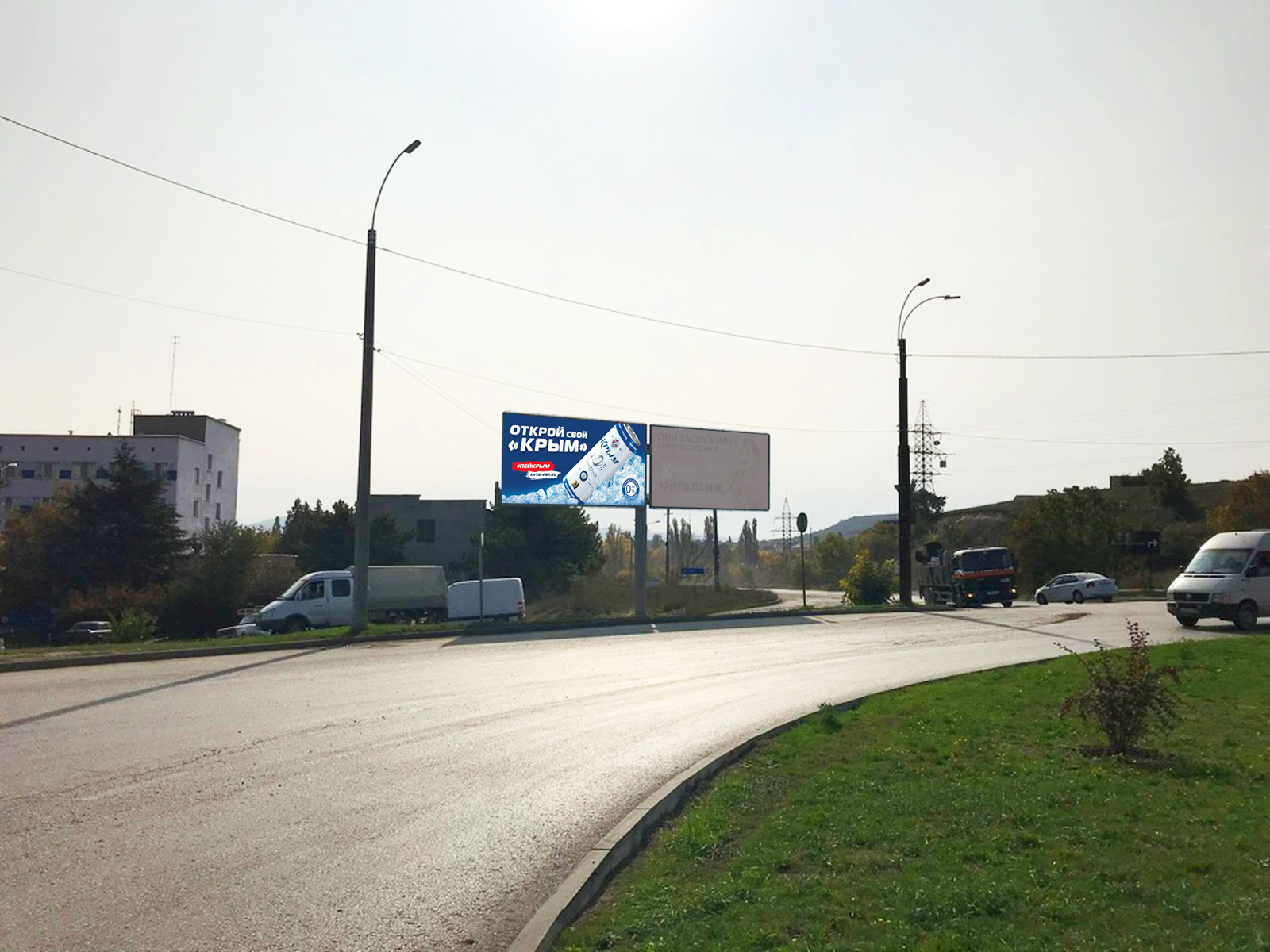 Фотография рекламного носителя, тип: Билборд 3x6, адрес: Героев Сталинграда ул. Х Узловая ул., поз.4, Симферополь, Республика Крым, Россия. Сторона A1 №843720