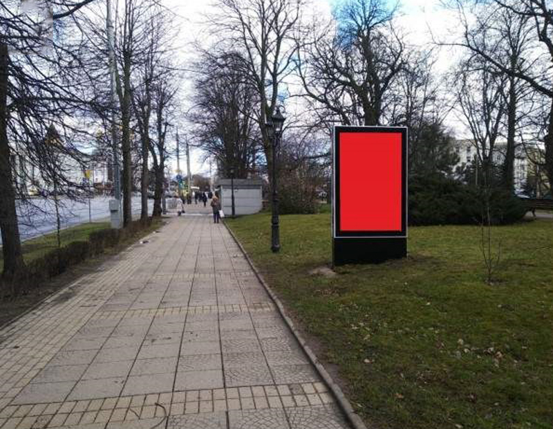 Фотография рекламного носителя, тип: Ситиформат 1.8x1.2, адрес: Мира пр-т., д.3, Калининград, Калининградская область, Россия. Сторона A №826123