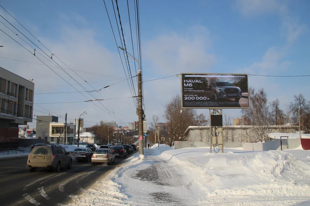 Фотография рекламного носителя, тип: Билборд 3x6, адрес: Ванеева ул., н-в д.121, Нижний Новгород, Нижегородская область, Россия. Сторона А1-А10 №1054873