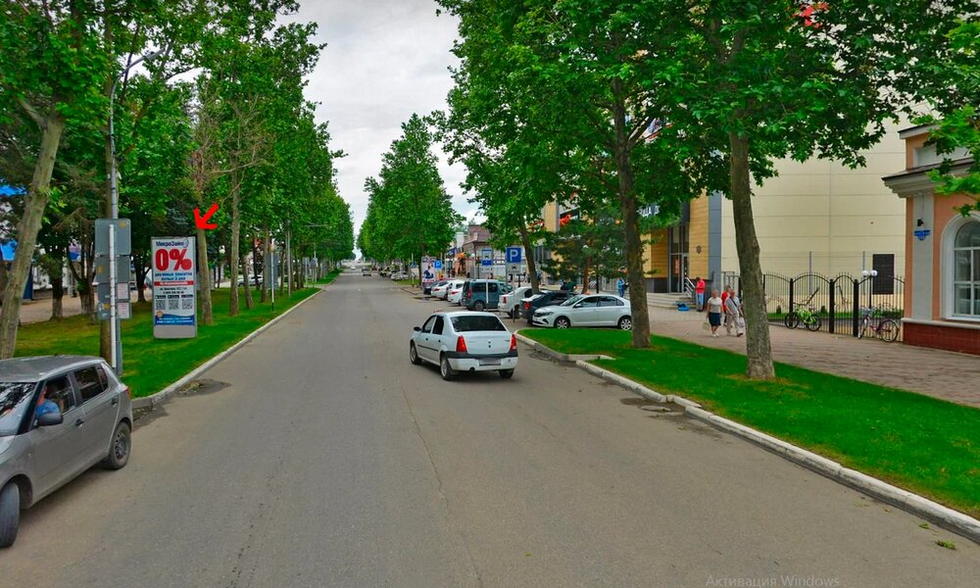 Фотография рекламного носителя, тип: Нестандартный ситиформат, адрес: Красная ул., д.47, Кореновск, Краснодарский край, Россия. Сторона Б №1025974