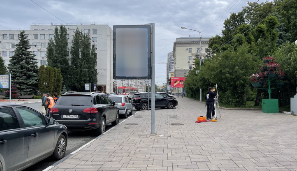 Фотография рекламного носителя, тип: Панель-кронштейн, адрес: Галактионовская ул. - Ярмарочная ул., поз.2, Самара, Самарская область, Россия. Сторона А №1079355