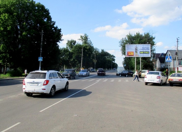 Фотография рекламного носителя, тип: Билборд 3x6, адрес: Дубровинского ул., д.50, Курск, Курская область, Россия. Сторона А1-А3 №718828