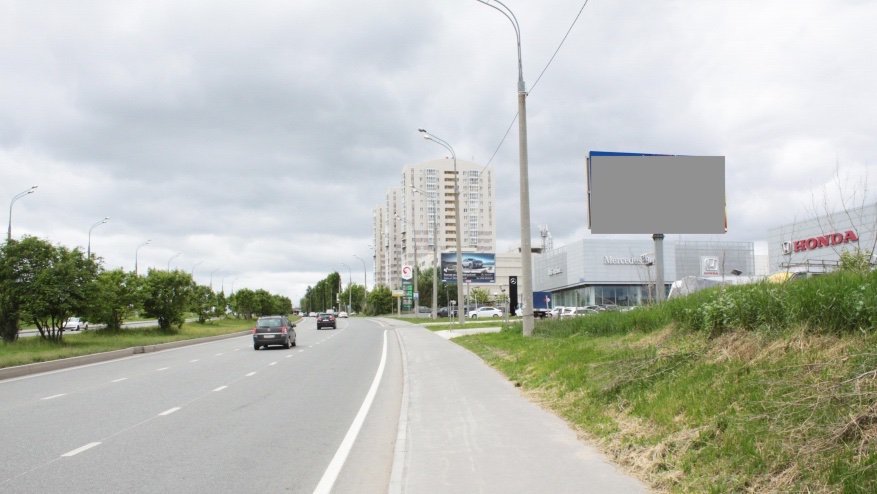 Фотография рекламного носителя, тип: Билборд 3x6, адрес: Аграрная ул., д.73 по ул.Космонавтов, Казань, Республика Татарстан, Россия. Сторона A1-А10 №679067