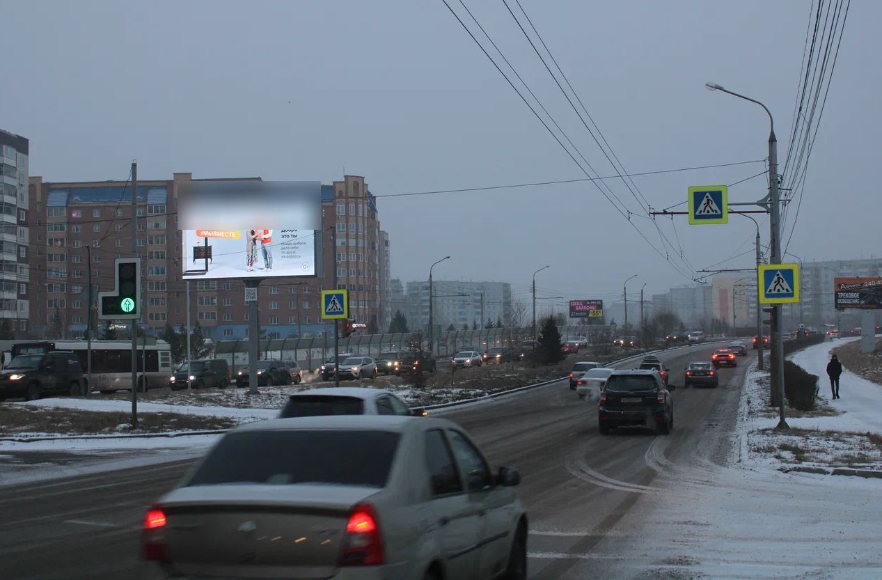 Фотография рекламного носителя, тип: Билборд 3x6, адрес: Комсомольский пр-т. Х Ястынская ул., Красноярск, Красноярский край, Россия. Сторона А11-А20 №981347