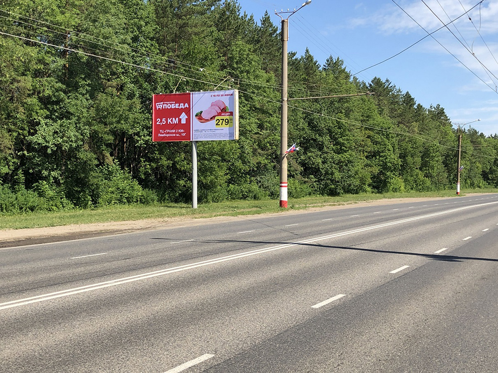 Фотография рекламного носителя, тип: Билборд 3x6, адрес: Лямбирское ш., Строительная ул., поворот 590м, Саранск, Республика Мордовия, Россия. Сторона B №774163