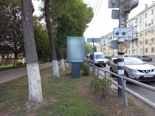 Фотография рекламного носителя, тип: Остановка 1.8x1.2, адрес: Волжский пр. Х Маяковского ул., Самара, Самарская область, Россия. Сторона В №1079295