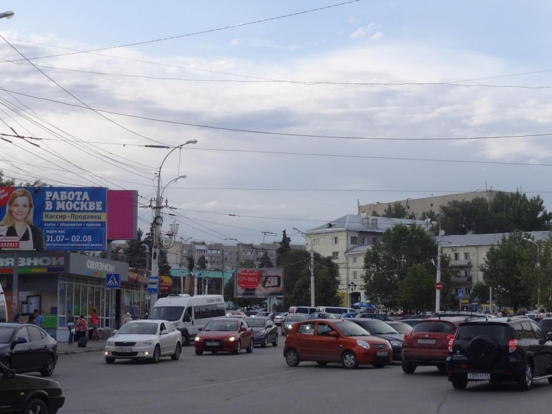 Фотография рекламного носителя, тип: Билборд 3x6, адрес: Аткарская ул., д.29 Х Б. Казачья ул., Саратов, Саратовская область, Россия. Сторона В №606810