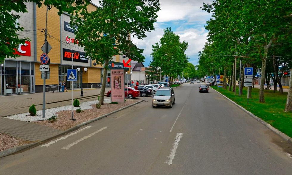 Фотография рекламного носителя, тип: Нестандартный ситиформат, адрес: Красная ул., д.124, Кореновск, Краснодарский край, Россия. Сторона Б №1025972