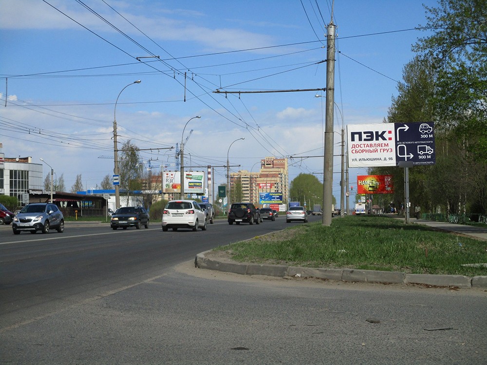 Фотография рекламного носителя, тип: Билборд 3x6, адрес: Окружное ш. Х Ильюшина ул., поз.2, Вологда, Вологодская область, Россия. Сторона А №644587