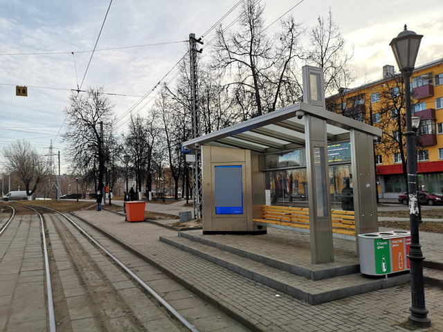 Фотография рекламного носителя, тип: Остановка, адрес: Коминтерна ул., ост. Дарьино, поз.2, Нижний Новгород, Нижегородская область, Россия. Сторона A1-А10 №872152