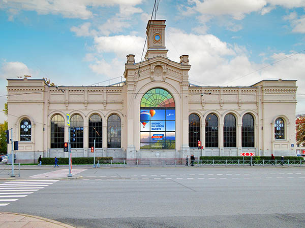 Фотография рекламного носителя, тип: Медиафасад, адрес: Измайловский пр-т. X Обводного канала наб., д.118С, Санкт-Петербург, Россия. Сторона А1-А10 №1094276