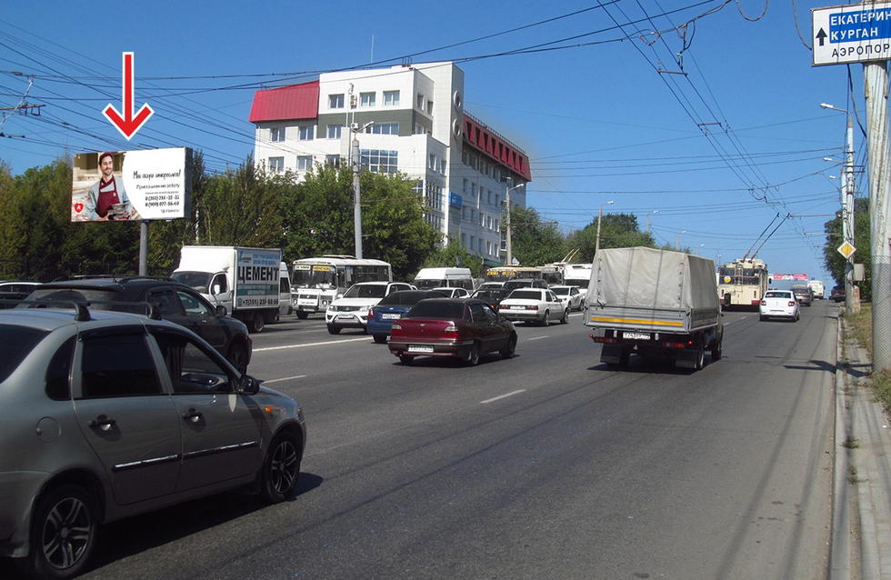 Фотография рекламного носителя, тип: Билборд 3x6, адрес: Свердловский пр-т., д.30А Х Полковая ул., Челябинск, Челябинская область, Россия. Сторона В №375483