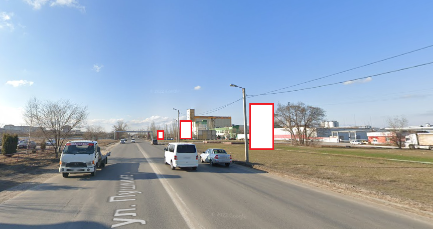 Фотография рекламного носителя, тип: Панель-кронштейн, адрес: Пушкина ул., поз.2, Волжский, Волгоградская область, Россия. Сторона А №1097445