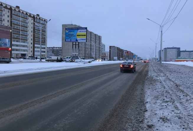 Фотография рекламного носителя, тип: Билборд 3x6, адрес: Октябрьский пр-т., разделительная полоса, напротив д.79, Череповец, Вологодская область, Россия. Сторона А2 №855448