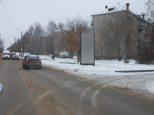 Фотография рекламного носителя, тип: Пиллар 3x1.4, адрес: Чапаева ул., д.34, Киров, Кировская область, Россия. Сторона А №632456