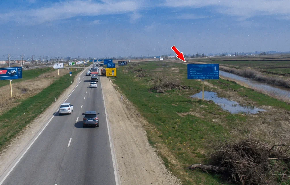 Фотография рекламного носителя, тип: Билборд 3x6, адрес: Краснодар-Новороссийск а/д, 20 180м, Краснодар, Краснодарский край, Россия. Сторона А №477965