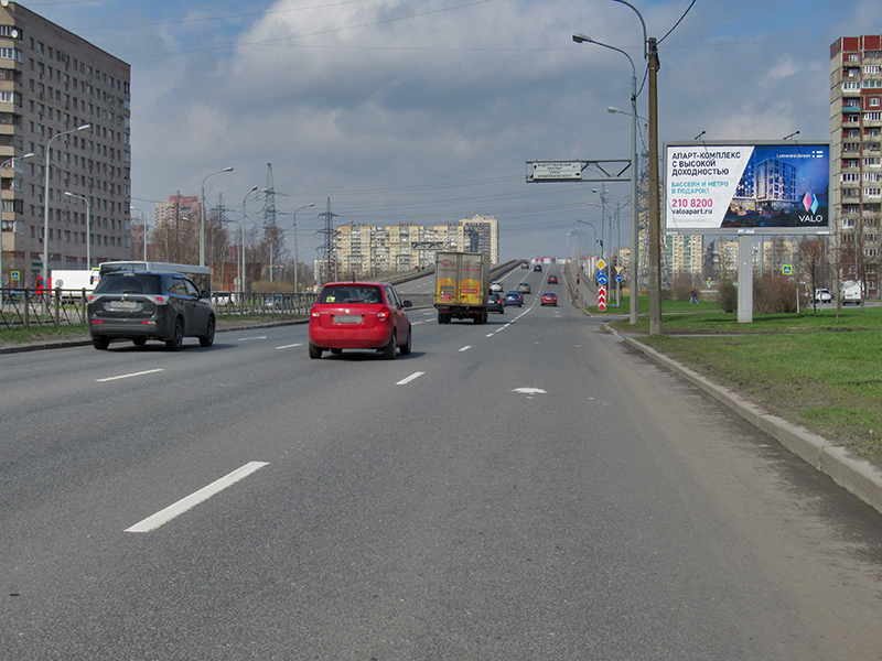 Фотография рекламного носителя, тип: Билборд 3x6, адрес: Российский пр-т., д.15, Санкт-Петербург, Россия. Сторона А №635987