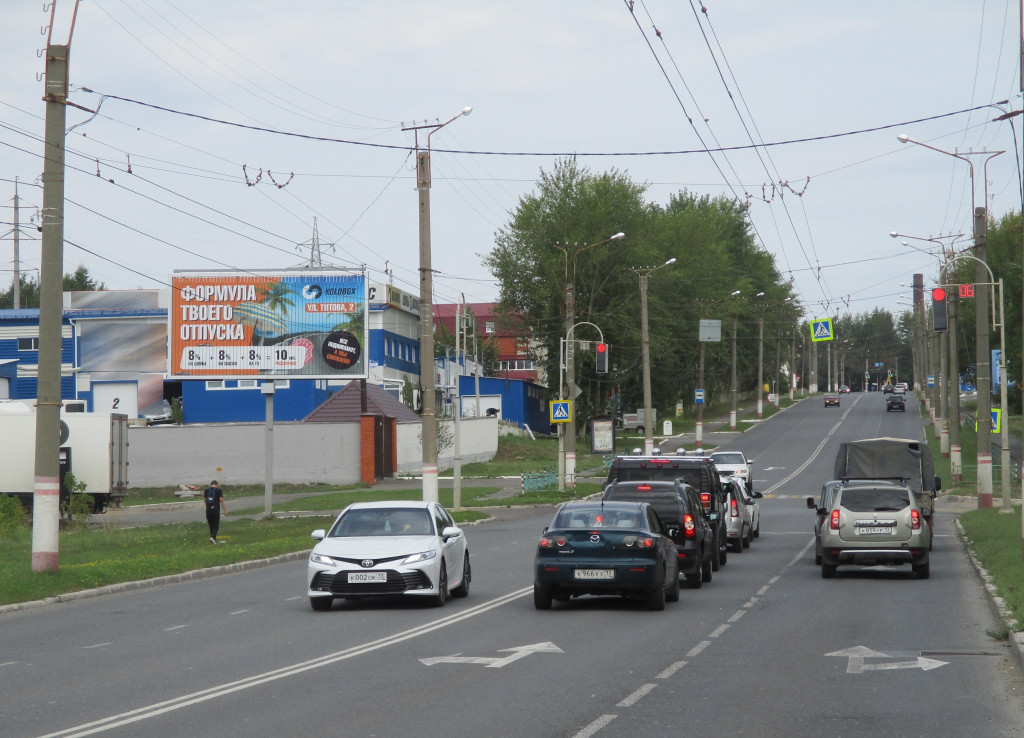Фотография рекламного носителя, тип: Билборд 3x6, адрес: Титова ул., д.2/1, Саранск, Республика Мордовия, Россия. Сторона Б1-Б3 №883164