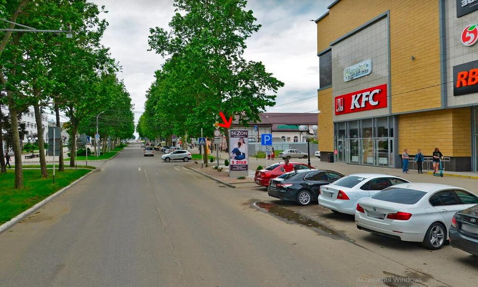 Фотография рекламного носителя, тип: Нестандартный ситиформат, адрес: Красная ул., д.124, Кореновск, Краснодарский край, Россия. Сторона А №1025971