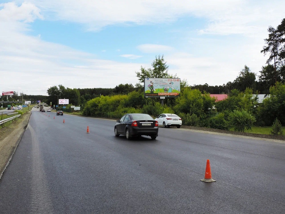 Фотография рекламного носителя, тип: Билборд 3x6, адрес: Объездная а/д, 150м до Чусовского тракта, Екатеринбург, Свердловская область, Россия. Сторона A №774414