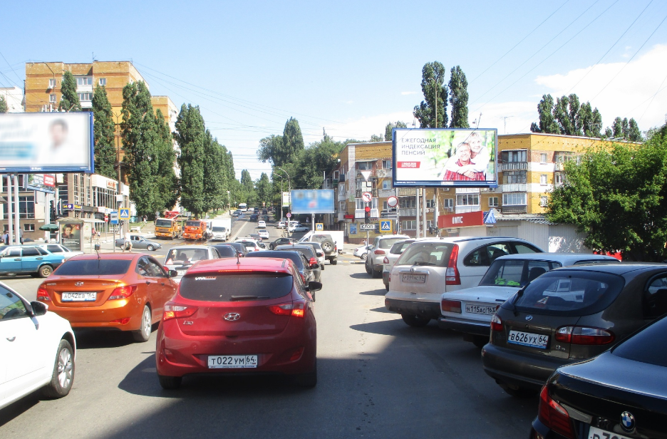 Фотография рекламного носителя, тип: Билборд 3x6, адрес: Навашина ул. Х Танкистов ул., поз.1, Саратов, Саратовская область, Россия. Сторона А №327229
