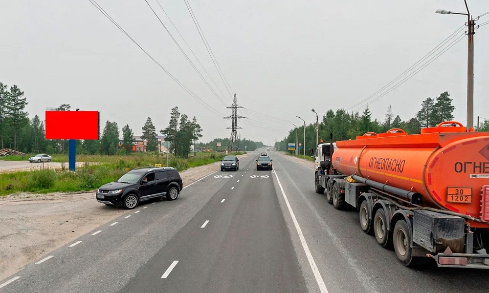 Фотография рекламного носителя, тип: Билборд 3x6, адрес: Юго-Восточная объездная а/д, д.1В/6, поз.1, Ноябрьск, Ямало-Ненецкий автономный округ, Россия. Сторона Б №675270