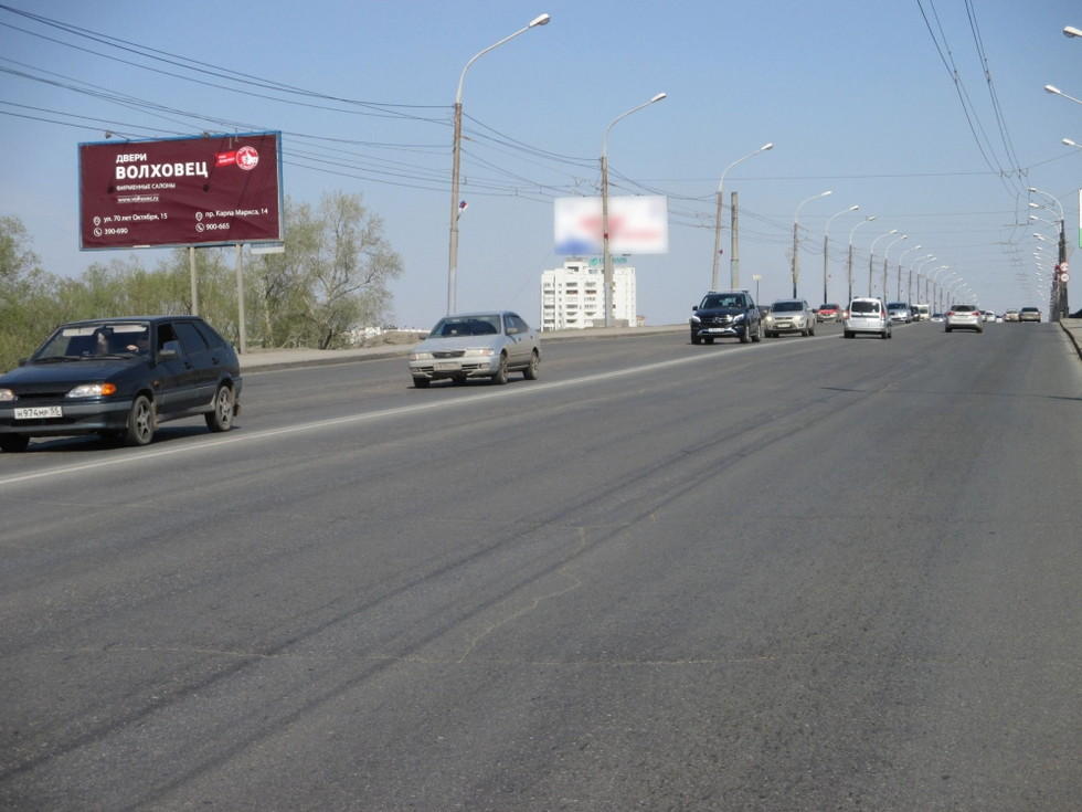 Фотография рекламного носителя, тип: Билборд 3x6, адрес: Ленинградский мост, поз.2, Омск, Омская область, Россия. Сторона В №1009790