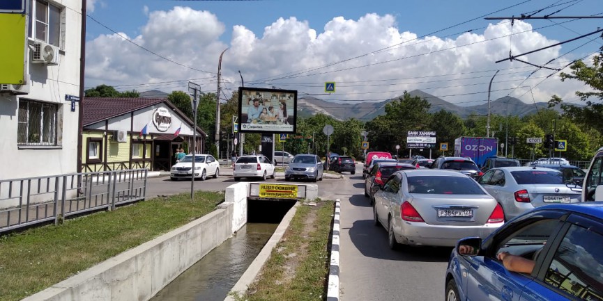 Фотография рекламного носителя, тип: Ситиборд 2.7x3.7, адрес: Анапское ш. X Луначарского ул., д.1, Новороссийск, Краснодарский край, Россия. Сторона A1-A5 №1071994