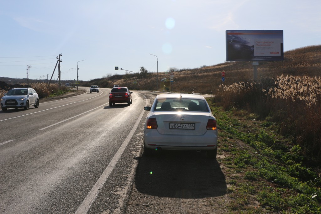 Фотография рекламного носителя, тип: Билборд 3x6, адрес: Восточный обход ул., Подъем, поз.3, Ставрополь, Ставропольский край, Россия. Сторона A №1068956