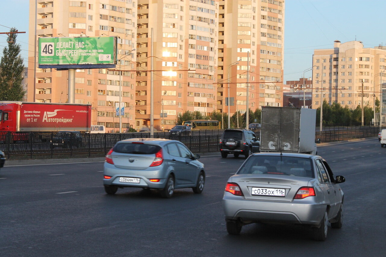 Фотография рекламного носителя, тип: Суперсайт 4x12, адрес: Победы пр-т., д.194А, Казань, Республика Татарстан, Россия. Сторона Б №961687