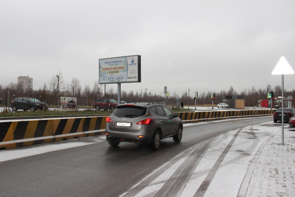 Фотография рекламного носителя, тип: Билборд 3x6, адрес: Областная ул., напротив д.3, Кудрово, Ленинградская область, Россия. Сторона B №1021389