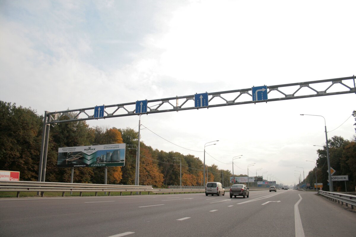 Фотография рекламного носителя, тип: Суперсайт 3x12, адрес: А-134 а/д., 4 780м, Воронеж, Воронежская область, Россия. Сторона А №704883