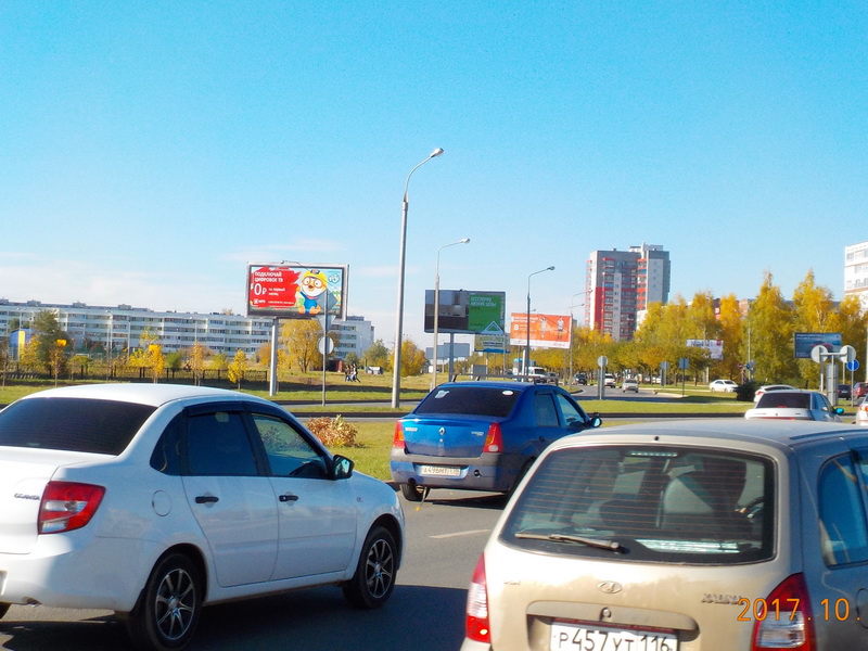 Фотография рекламного носителя, тип: Билборд 3x6, адрес: Дружбы Народов пр-т. Х Мира пр-т., общежитие КамПИ, Набережные Челны, Республика Татарстан, Россия. Сторона B №522392