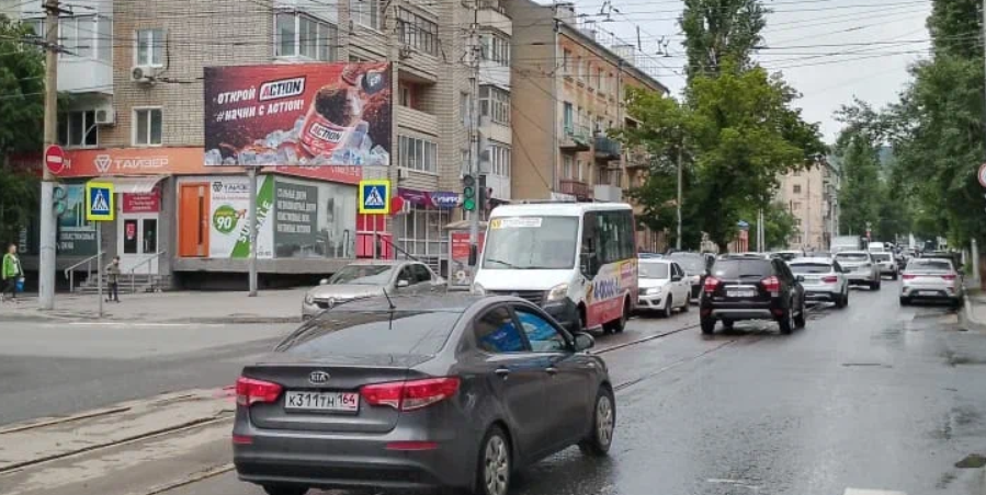 Фотография рекламного носителя, тип: Билборд 3x6, адрес: Университетская ул. Х Слонова ул., Саратов, Саратовская область, Россия. Сторона Б №700095