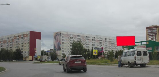 Фотография рекламного носителя, тип: Билборд 3x6, адрес: 60 лет Октября ул. Х Ханты-Мансийская ул., Нижневартовск, Ханты-Мансийский автономный округ – Югра, Россия. Сторона А №853668